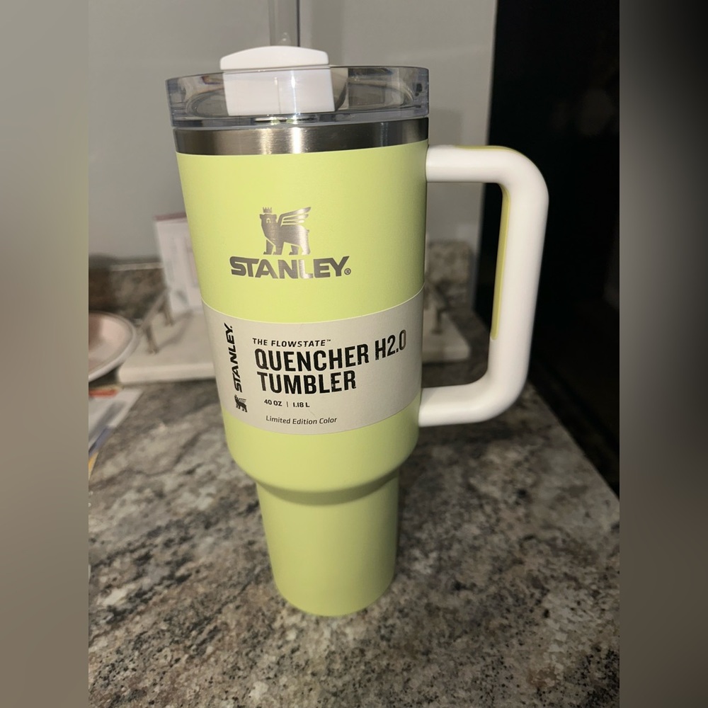 Brand New Limited Edition 40oz Stanley Tumbler - Citron Colorblock